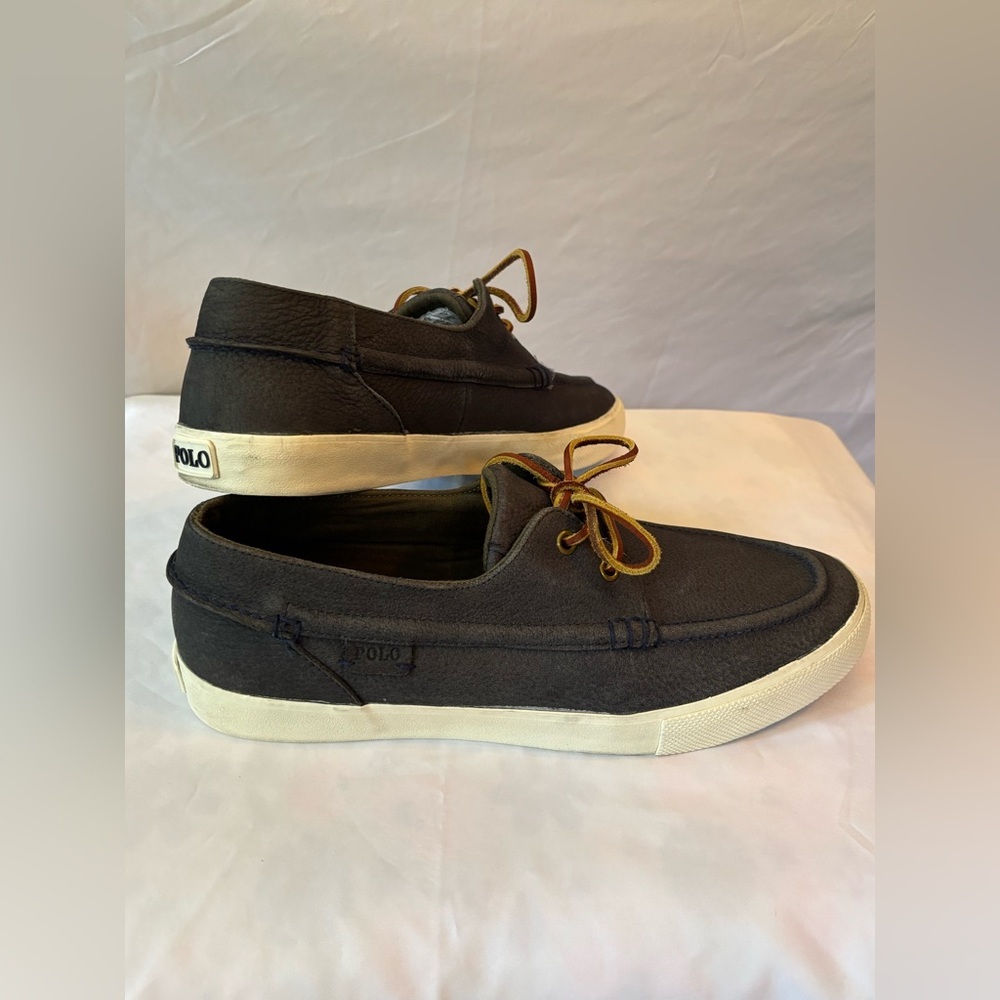 ๐ฅ ๐ฅ Polo Ralph Lauren Navy Boat Shoes #11D๐ฅ ๐ฅExcellent condition Box #C - Picture 13 of 17